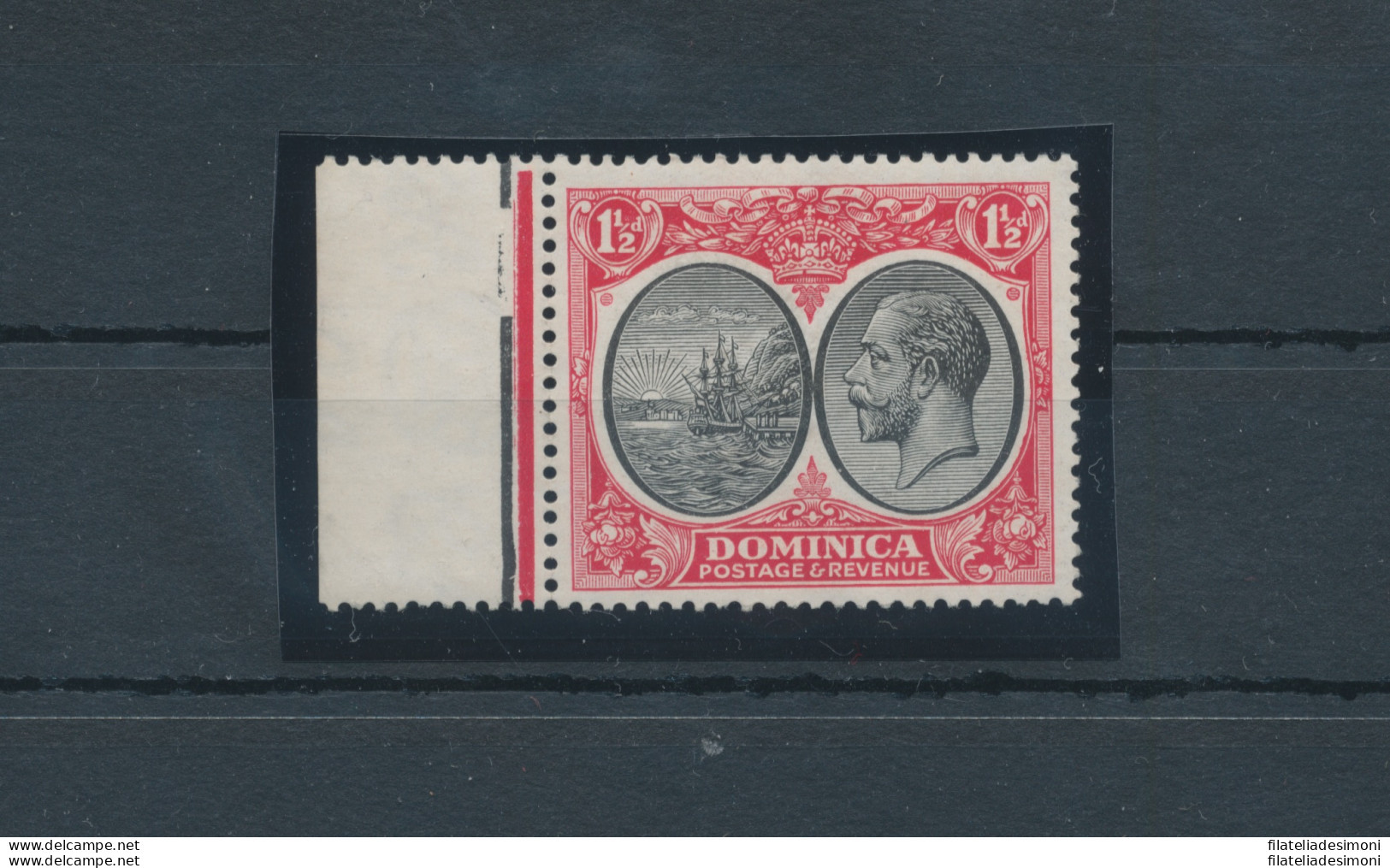 1923 DOMINICA - Stanley Gibbons N. 74 - 1 ½ Black And Scarlet - MNH** - Sonstige & Ohne Zuordnung