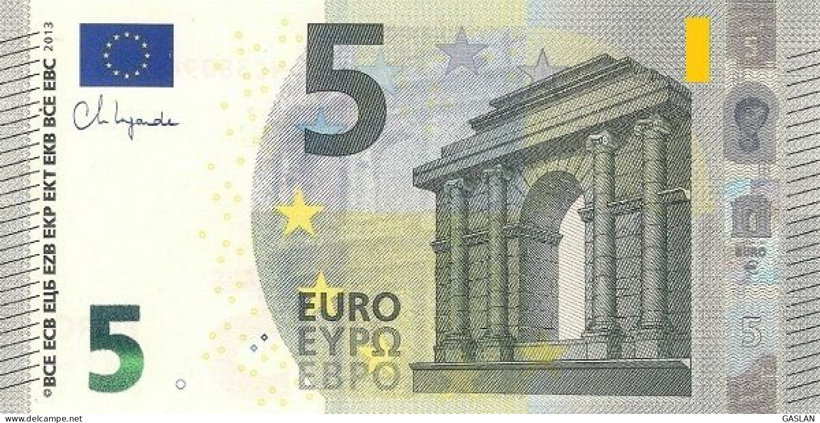 GREECE 5 YA Y008 A1 UNC LAGARDE - 5 Euro