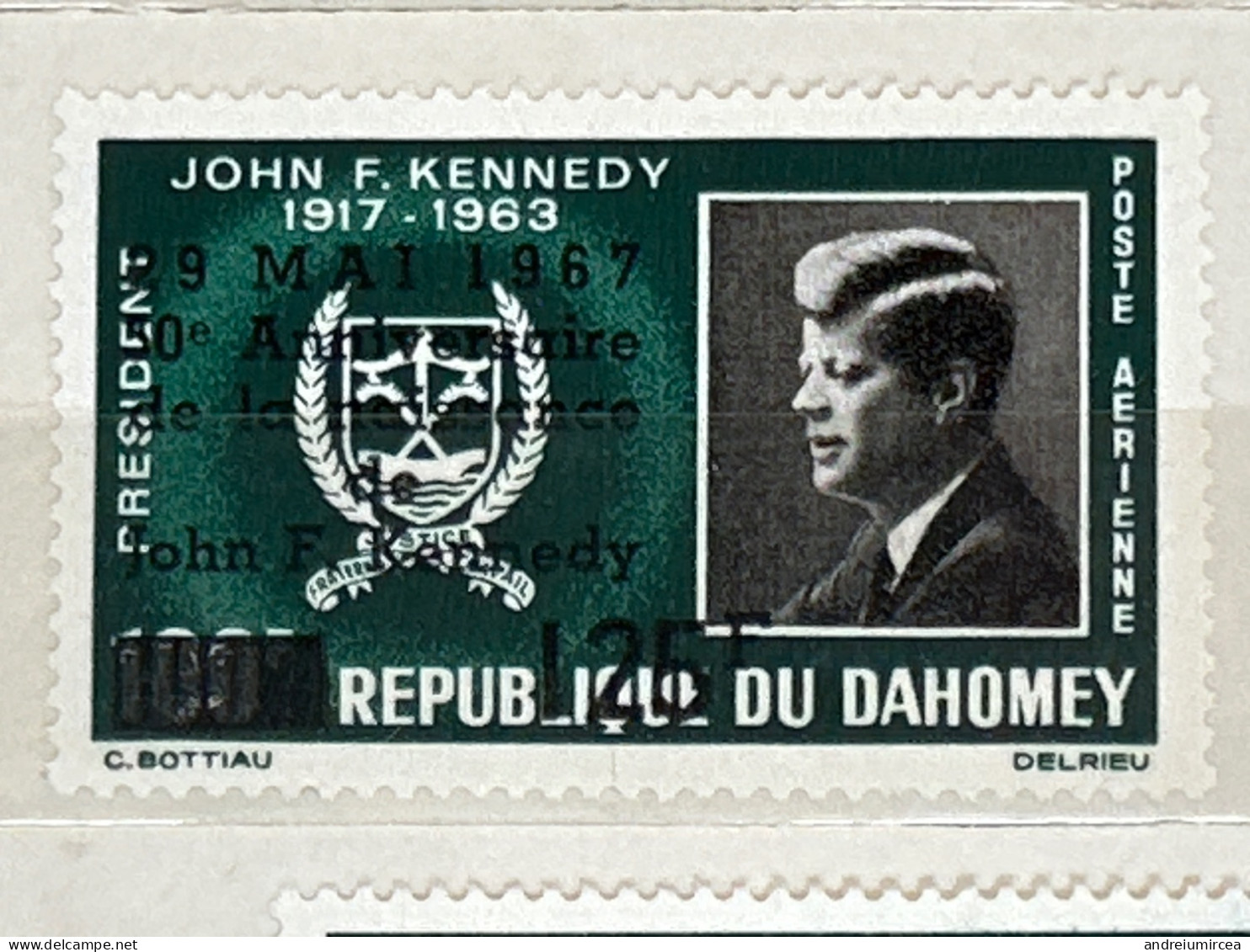 République Du Dahomey J.F.Kennedy MNH Overprint 1967 - Kennedy (John F.)