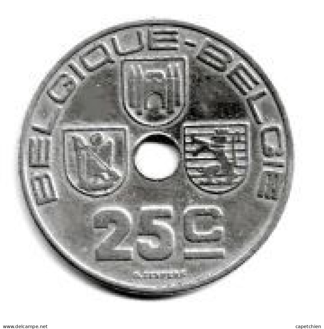 BELGIQUE / BELGIQUE - BELGIE / 25 CENTIMES  / 1939 / CUPRO NICKEL / 6.55 G / 26 Mm - 10 Cent & 25 Cent