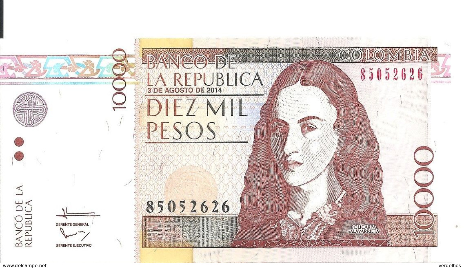 COLOMBIE 10000 PESOS 2014 UNC P 453 R - Colombia