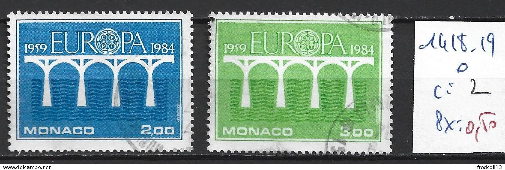 MONACO 1418-19 Oblitérés Côte 2 € - Gebraucht