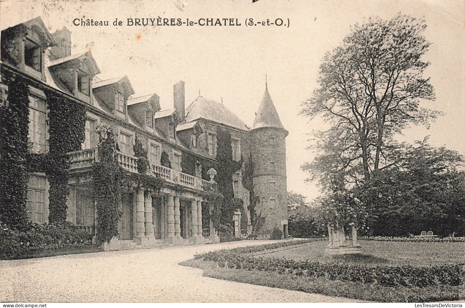 FRANCE - Château De Bruyères Le Chatel (S Et O) - Jardin Et Allée - Carte Postale Ancienne - Bruyeres Le Chatel