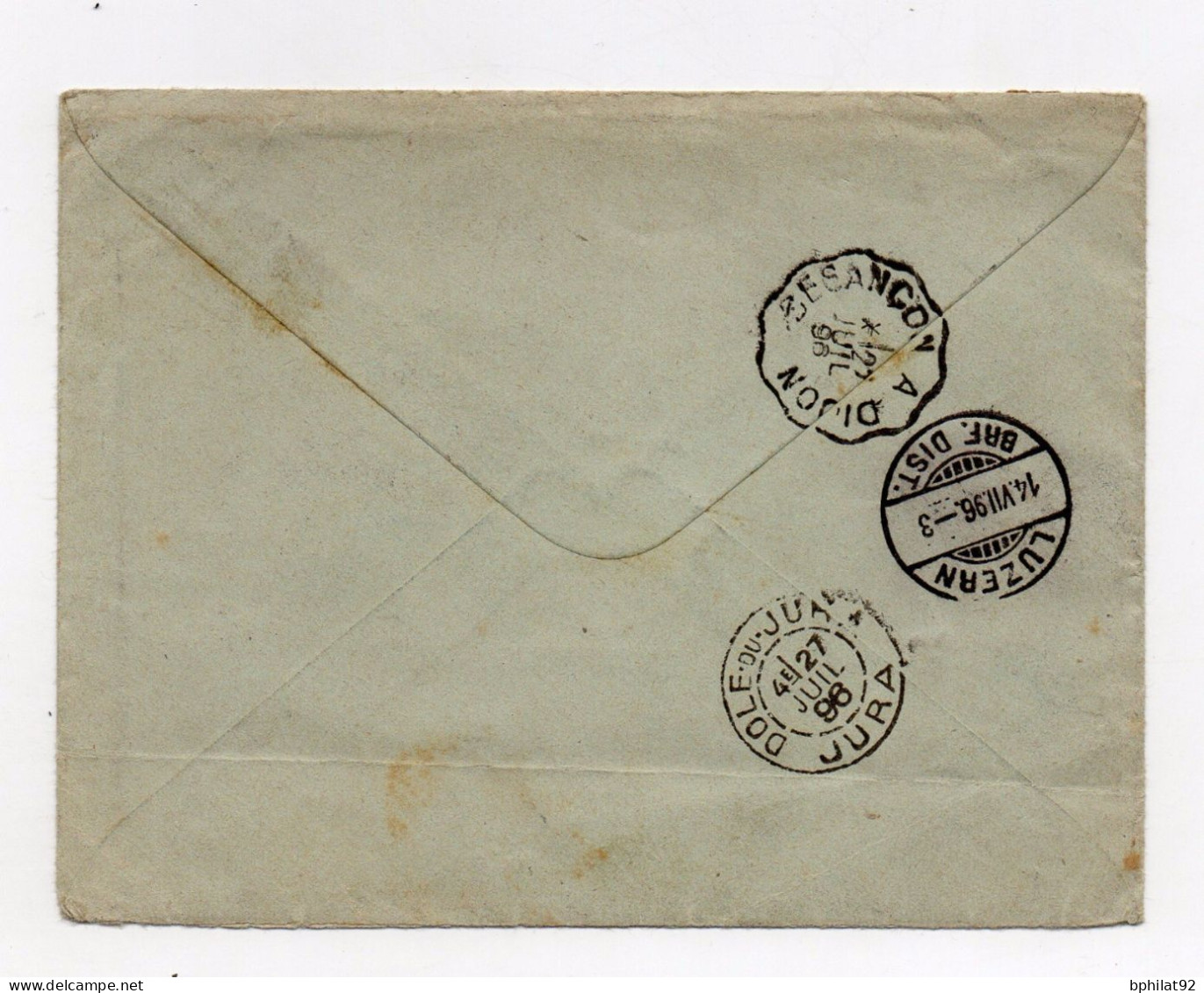 !!! ENTIER POSTAL 15C SAGE + COMPLTS RECOMMANDE POUR LA SUISSE AVEC DOUBLE TAXE - Standard Covers & Stamped On Demand (before 1995)