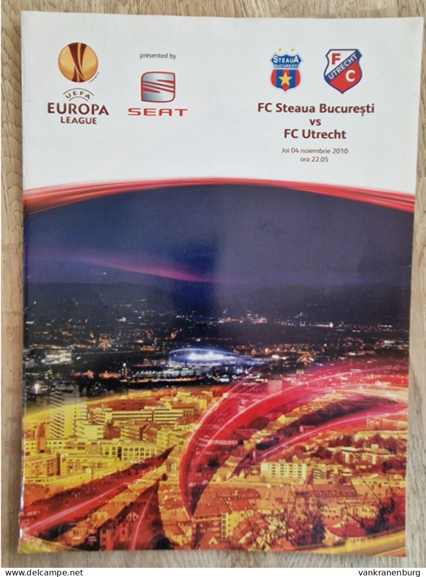 Programme Steaua Bucuresti - FC Utrecht - 04.11.2010 - UEFA Europa League - Football Soccer Fussball Calcio Programm - Libri