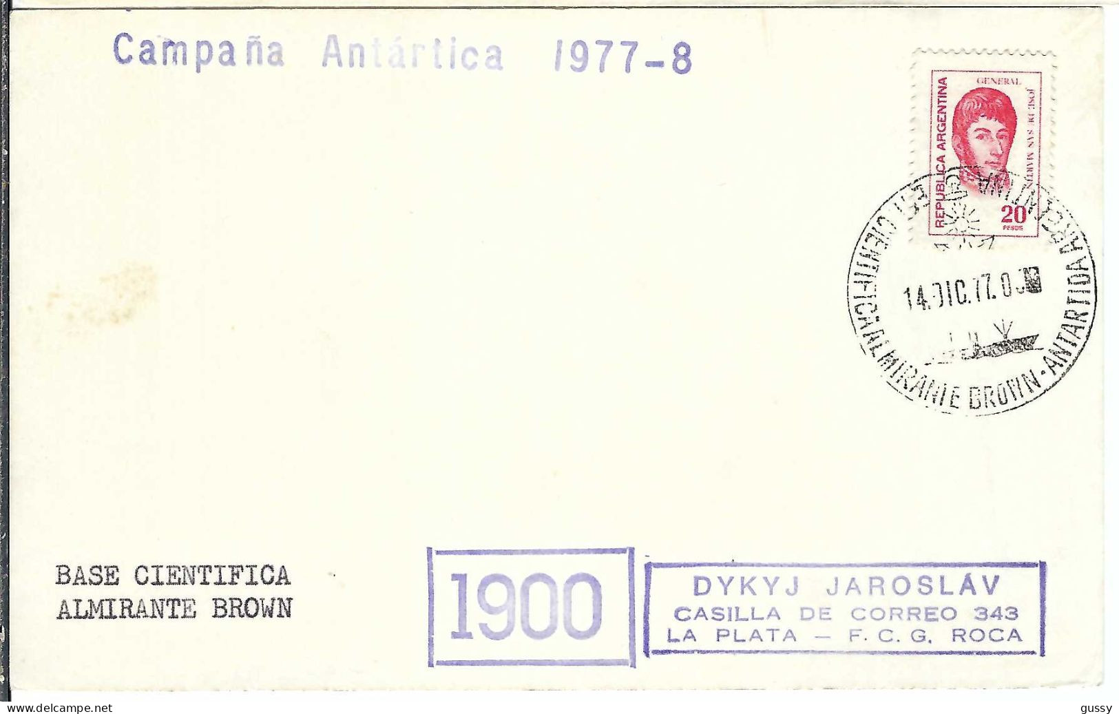 ARGENTINE Ca.1977: CP Philatélique "Antarctique Argentine" - Andere & Zonder Classificatie