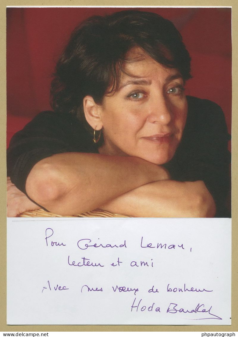 Hoda Barakat - Écrivaine Franco-libanaise - Rare Carte Dédicacée + Photo - 2013 - Schrijvers