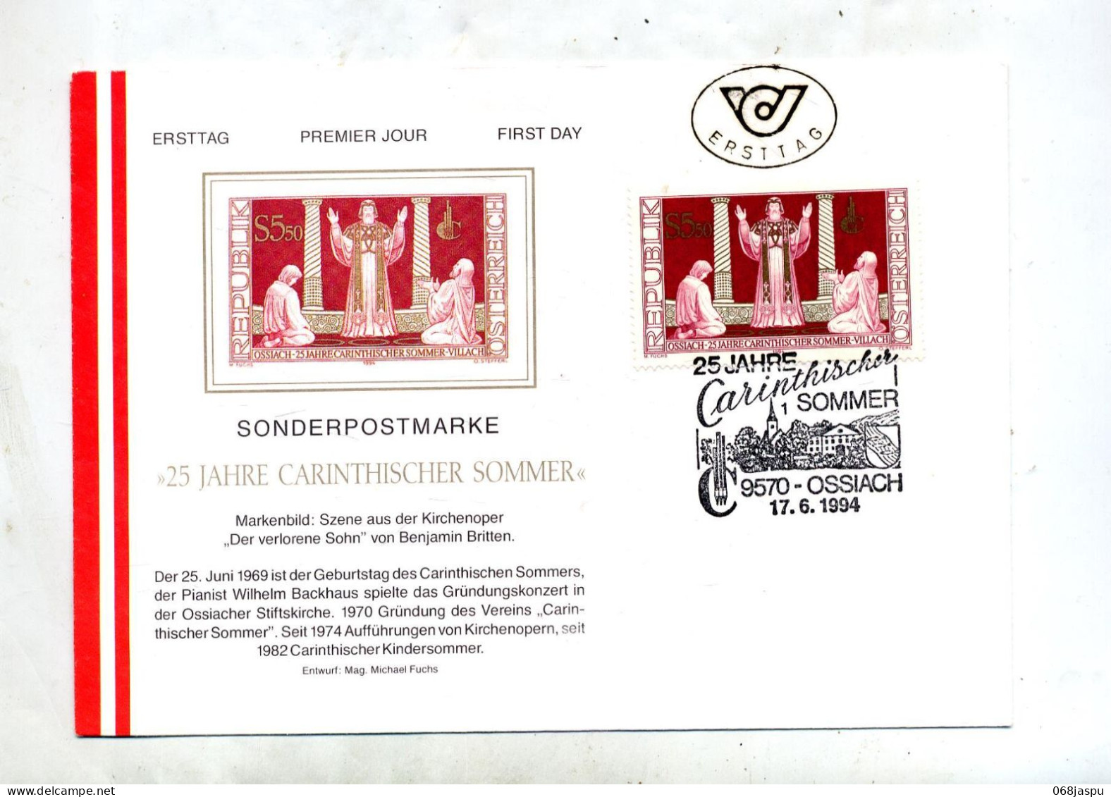 Lettre Cachet  Ossiach  Ete Carinthe - Briefe U. Dokumente