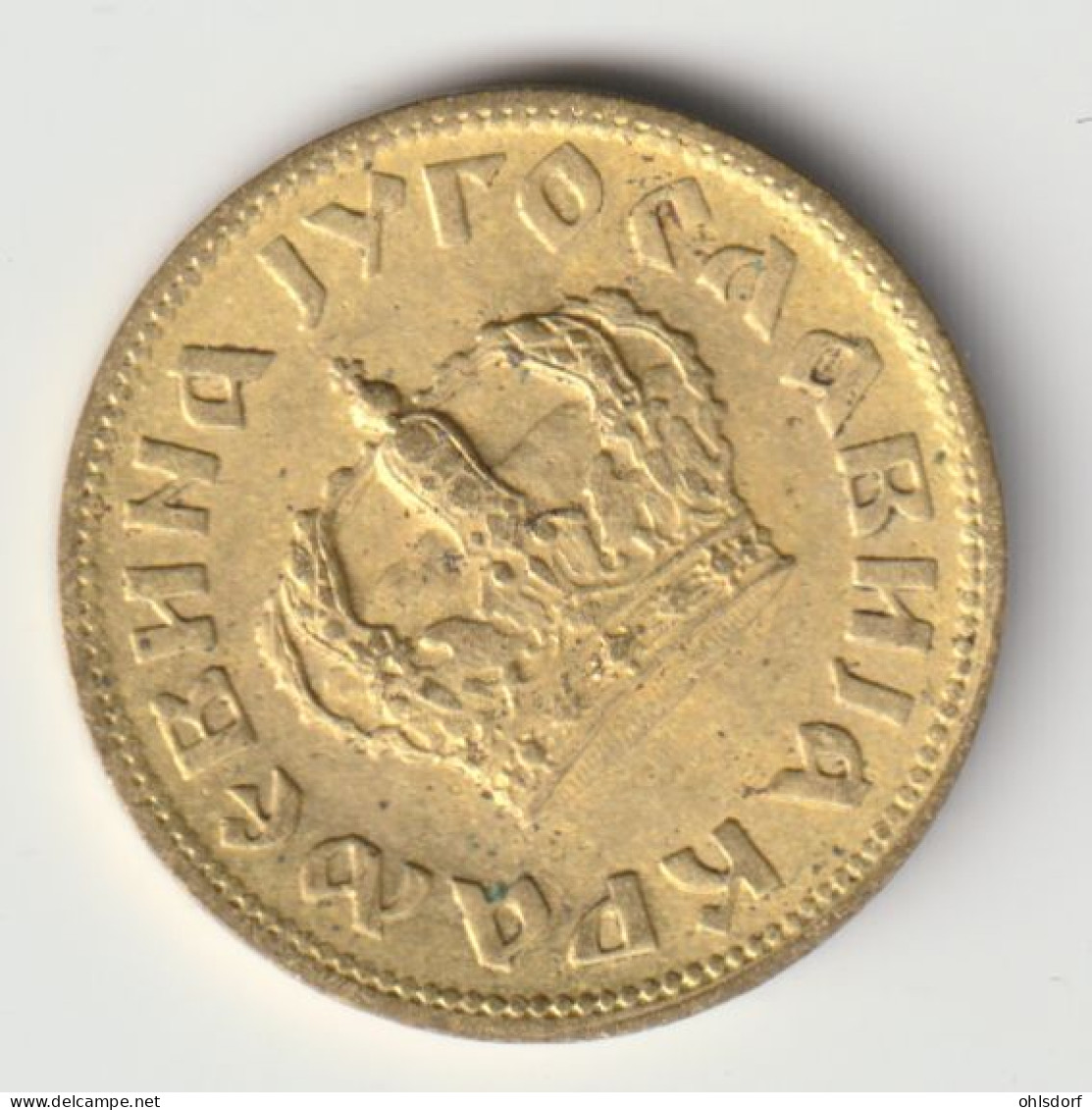 YUGOSLAVIA 1938: 1 Dinar, KM 19 - Yougoslavie