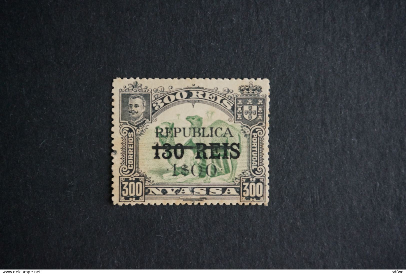 (T2) Nyassa Company - 1918 D. Carlos Local Republica 1$00 - Af. 81 (MH) - Nyassa