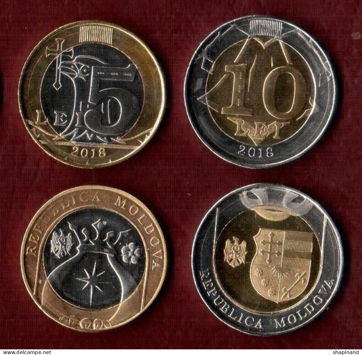 Moldova 2018 Set Of 2 Coins  5 Lei And 10 Lei. UNC - Moldavie