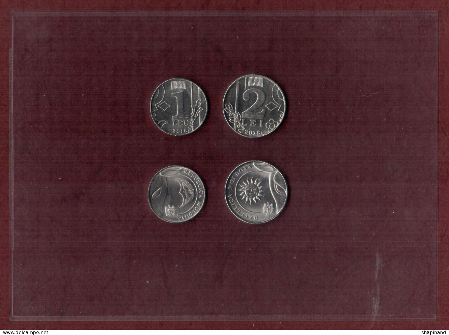 Moldova 2018 Set Of 2 Coins 1 Lei And 2 Lei UNC - Moldavie
