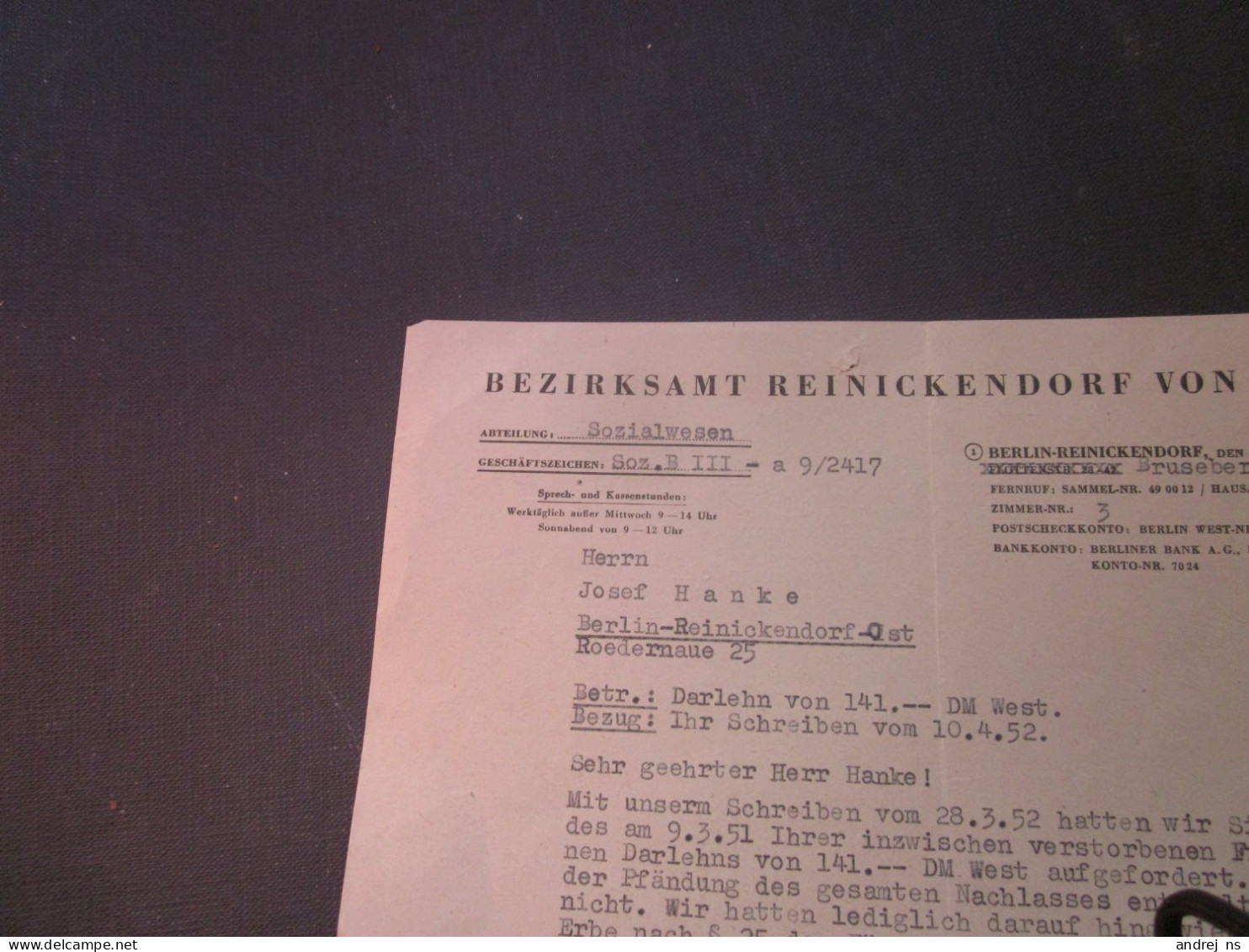 Bezirksamt Reinickendorf Von Berlin - 1950 - ...