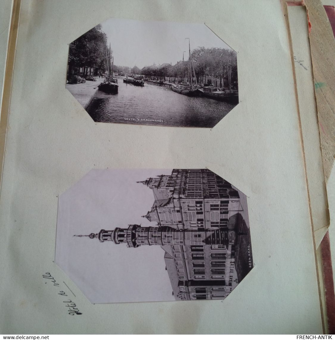 ALBUM 60 PHOTO PAYS BAS PERIODE 1890 DONT HARLEM AMSTERDAM QUARTIER DES JUIFS LA HAYE ET TABLEAU REMBRANDT - Alben & Sammlungen