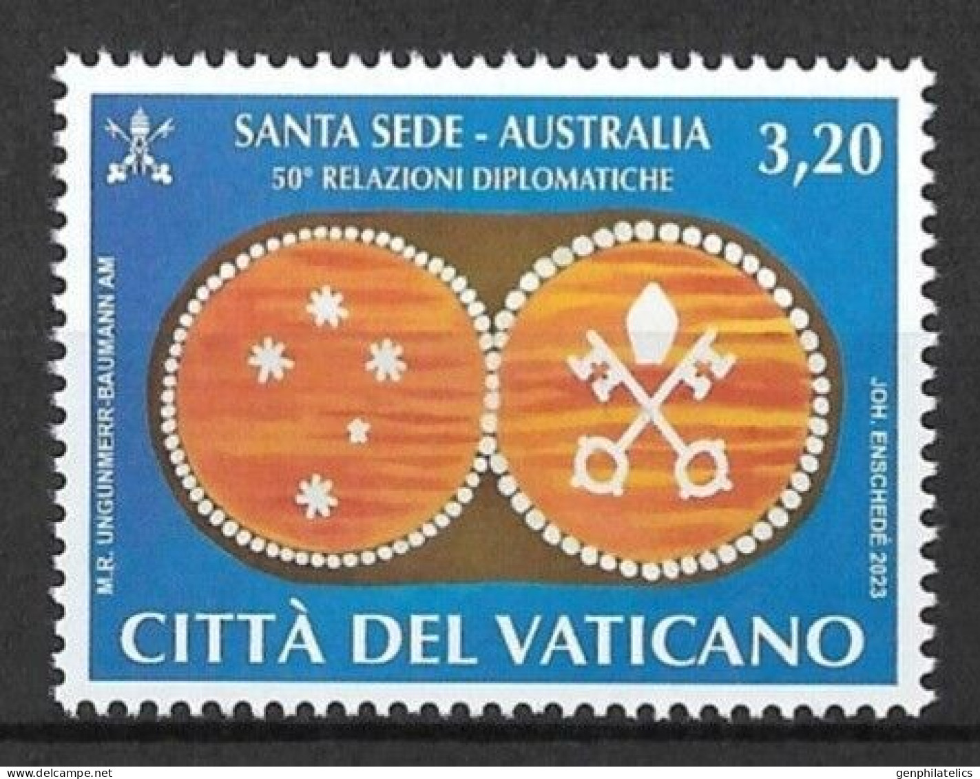 VATICAN CITY 2023 The 50th Anniversary Of Diplomatic Relations With Australia - Fine Stamp MNH - Ongebruikt