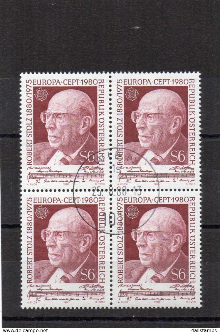 1980 Österreich Mi N° 1652 (blok4) Gebruikt  - Oblitéré - Mit Poststempel Entwertet - Used - 1980