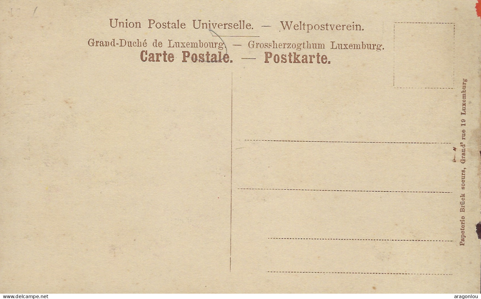 Luxembourg - Luxemburg -  WILHELM , GROSSHERZOG VON LUXEMBURG  -  Papeterie Brück Soeurs , Luxbg - Famiglia Reale