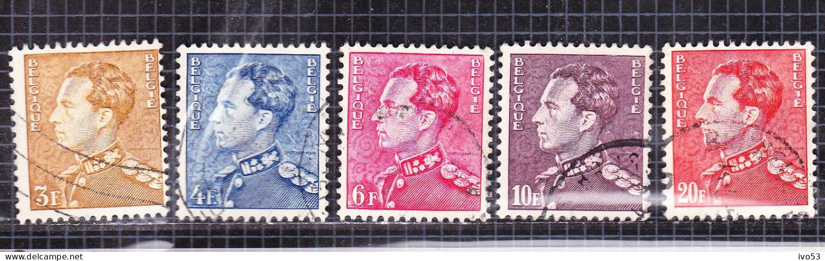 1951 Nr 847-48B Gestempeld,zonder Gom,Leopold III,Poortman. - 1936-1951 Poortman