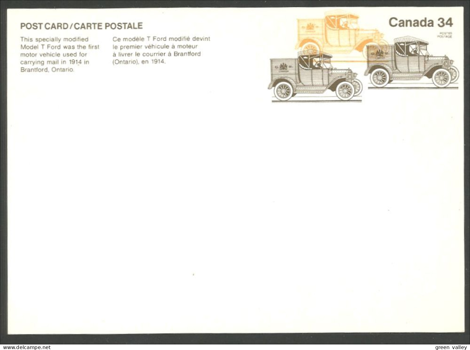 A42 197b Canada 1981 Postcard 34c Ford Model T Automobile - 1953-.... Règne D'Elizabeth II