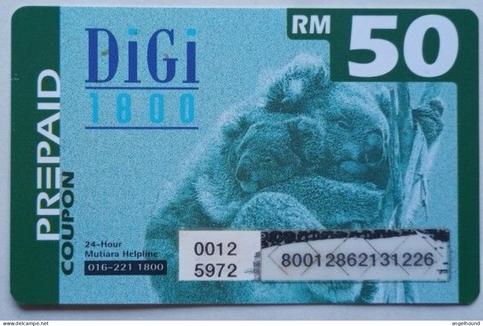 Malaysia Digi RM 50 Prepaid - Tarsier ( Monkey ) - Malaysia