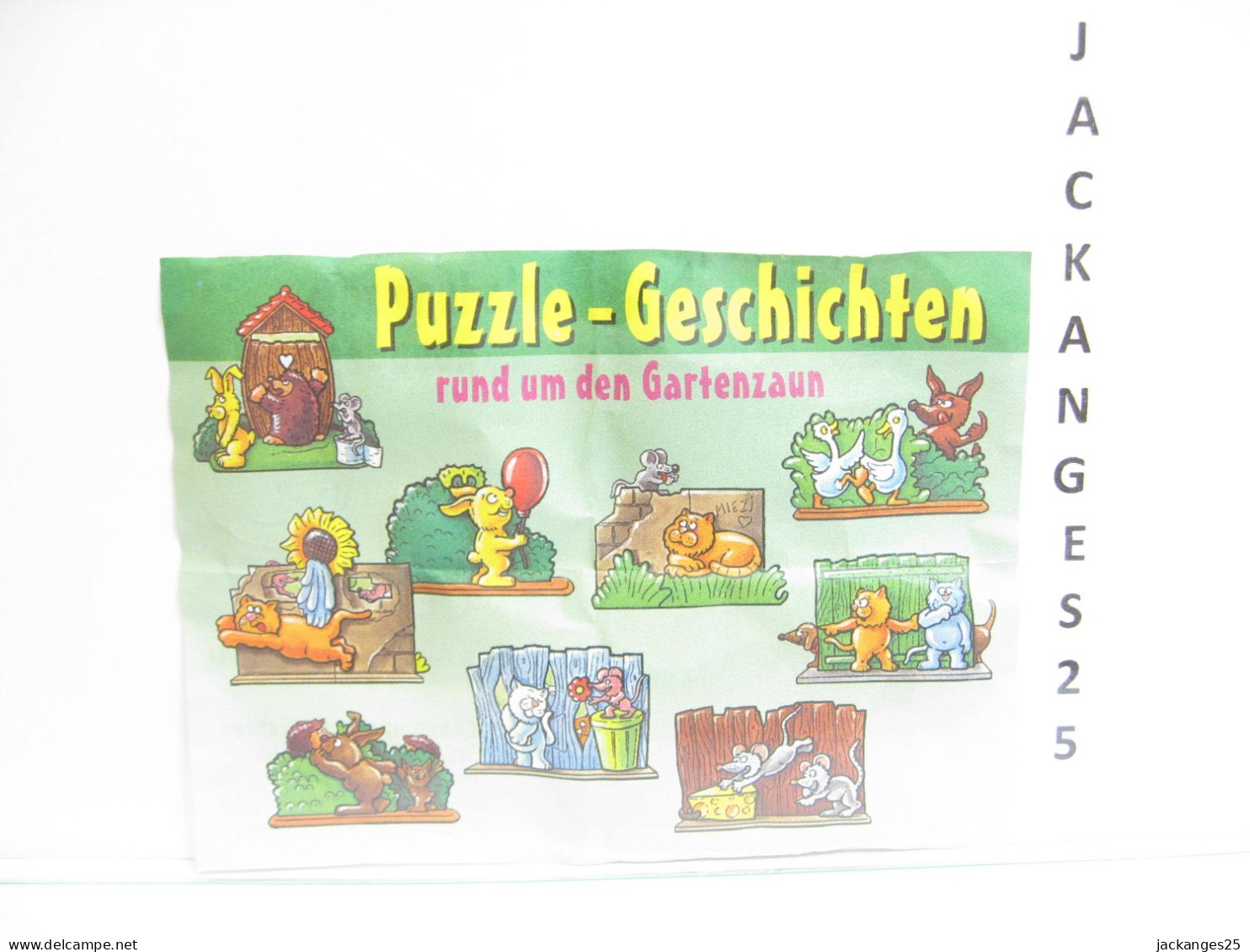 KINDER 8. 637289  ANIMAUX AU JARDIN PUZZLE 1998  + BPZ - Puzzles