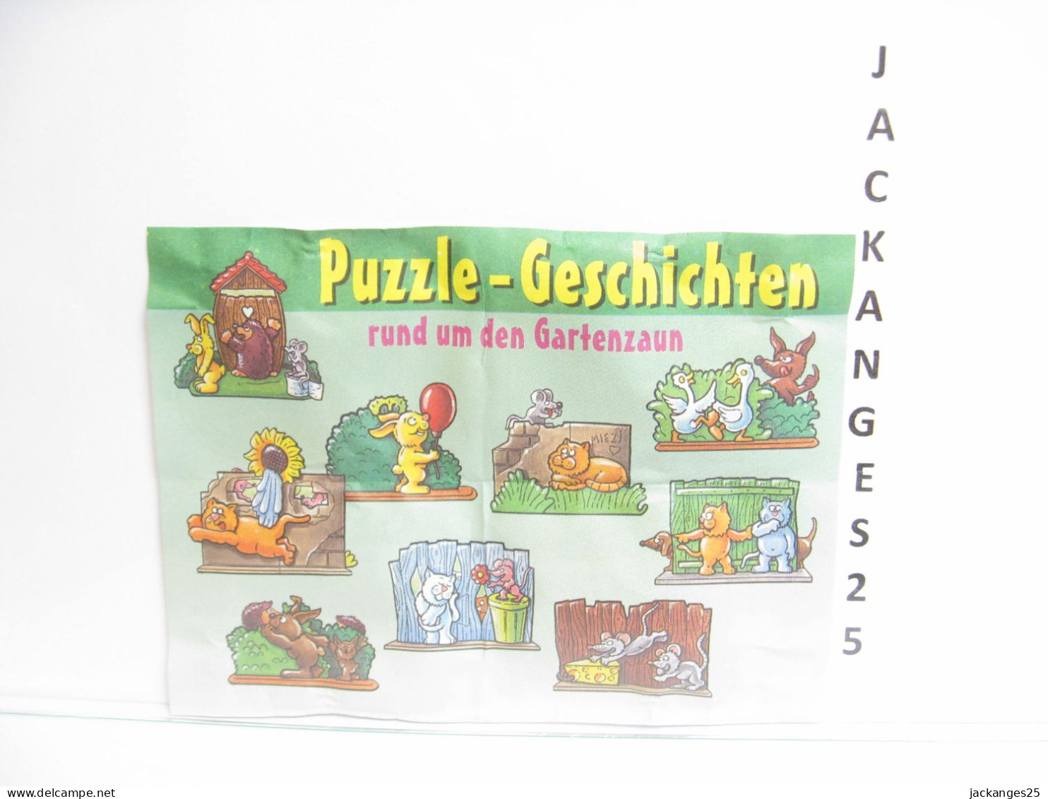 KINDER 4. 636959 ANIMAUX AU JARDIN PUZZLE 1998  + BPZ - Puzzles