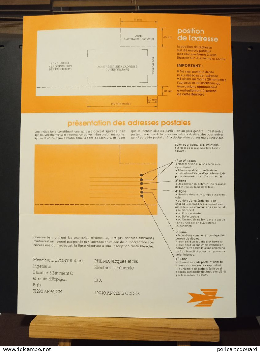 Code Postal. Notice, Présentation Et écriture Des Adresses - Covers & Documents