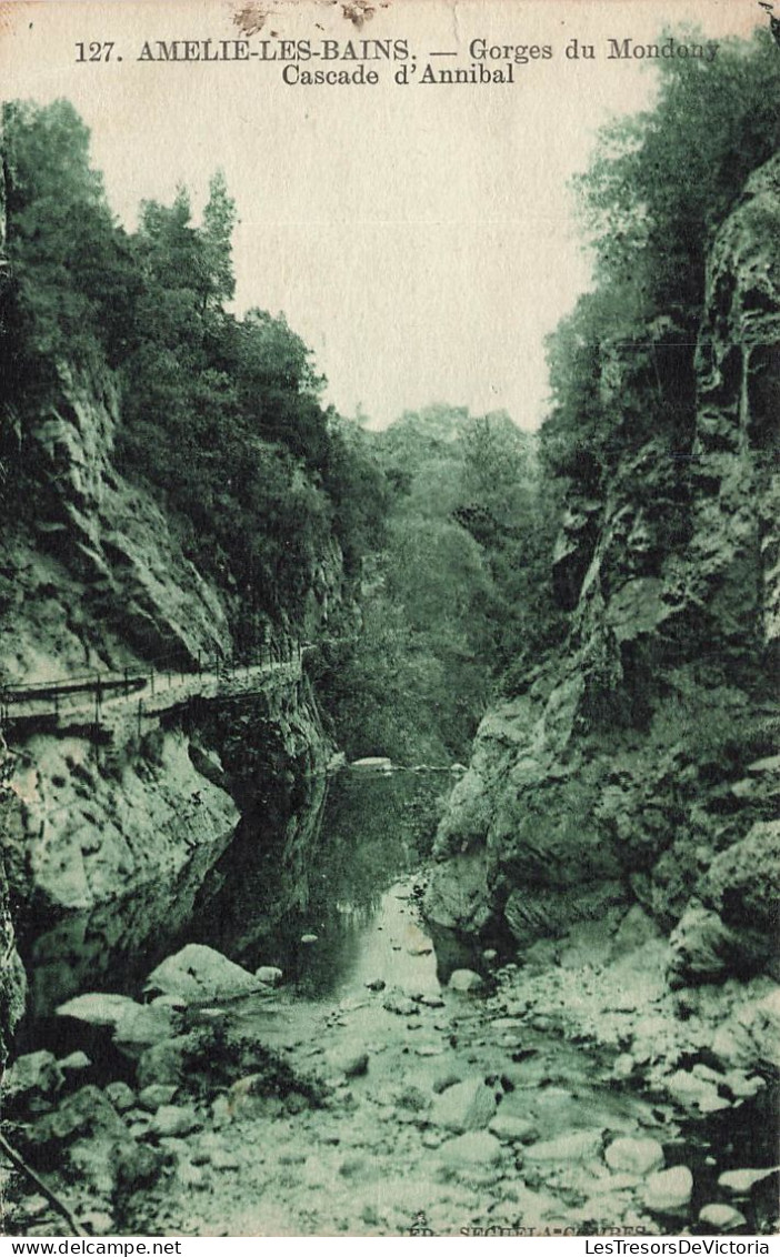 FRANCE - Amélie Les Bains - Gorges Du Mondony - Cascade D'Annibal - Carte Postale Ancienne - Amélie-les-Bains-Palalda