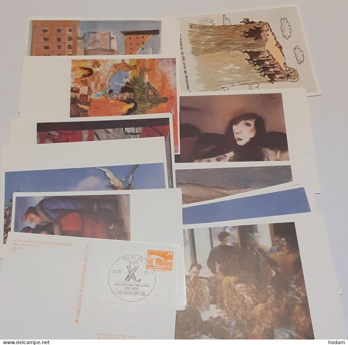 "10. Kunstausstellung", 1987, Kplt. Set. Mit 32 Karten, Alle Pass. SSt. - Private Postcards - Used