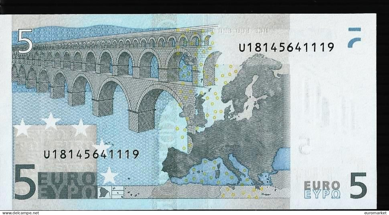 5 EURO "U" L005 FRANCE - FRANCIA UNC - FDS - NEUF DUISENBERG - 5 Euro