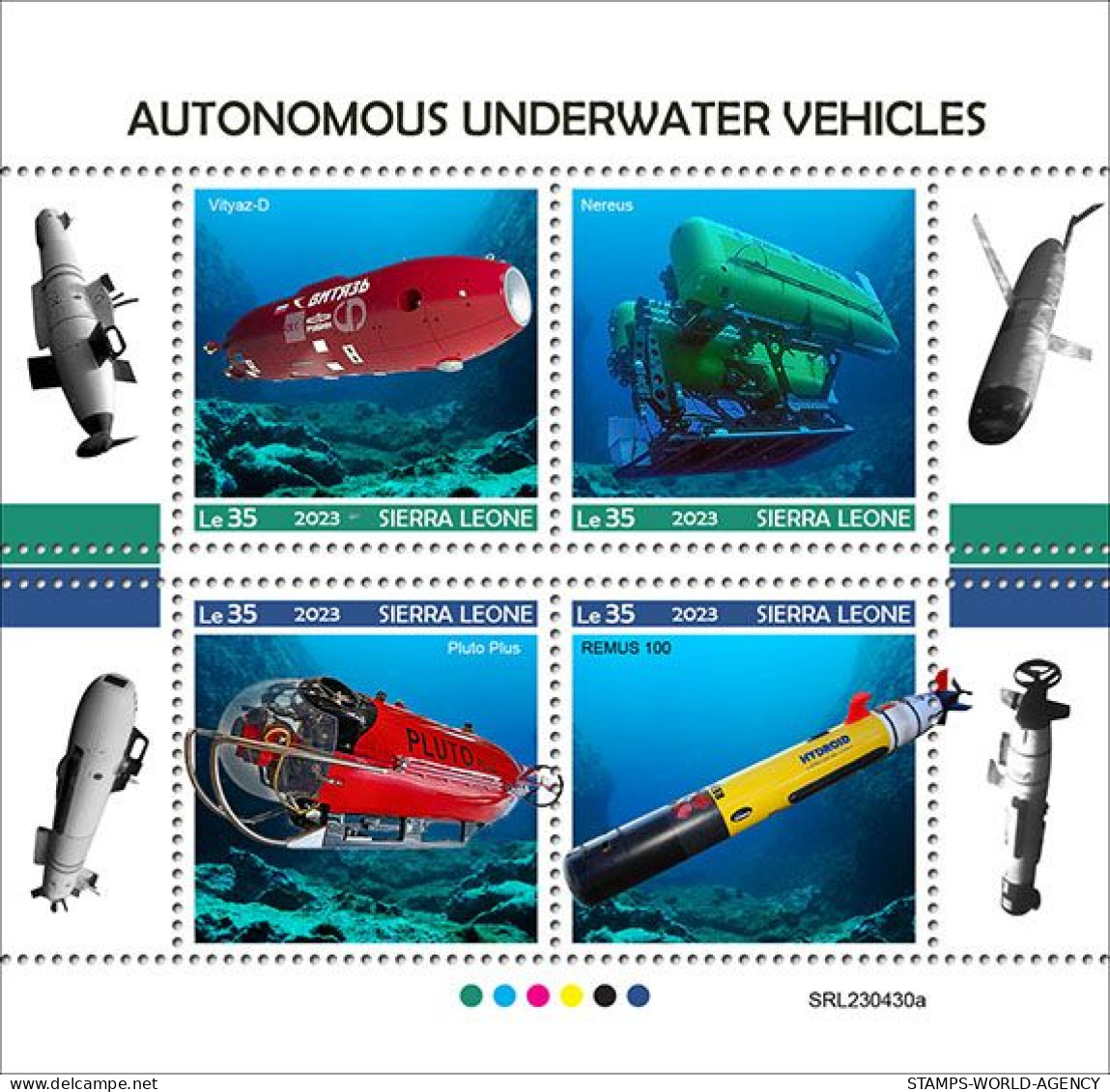 2024-02 - SIERRA LEONE- UNDERWATER VEHICULES           4V  MNH** - Sottomarini