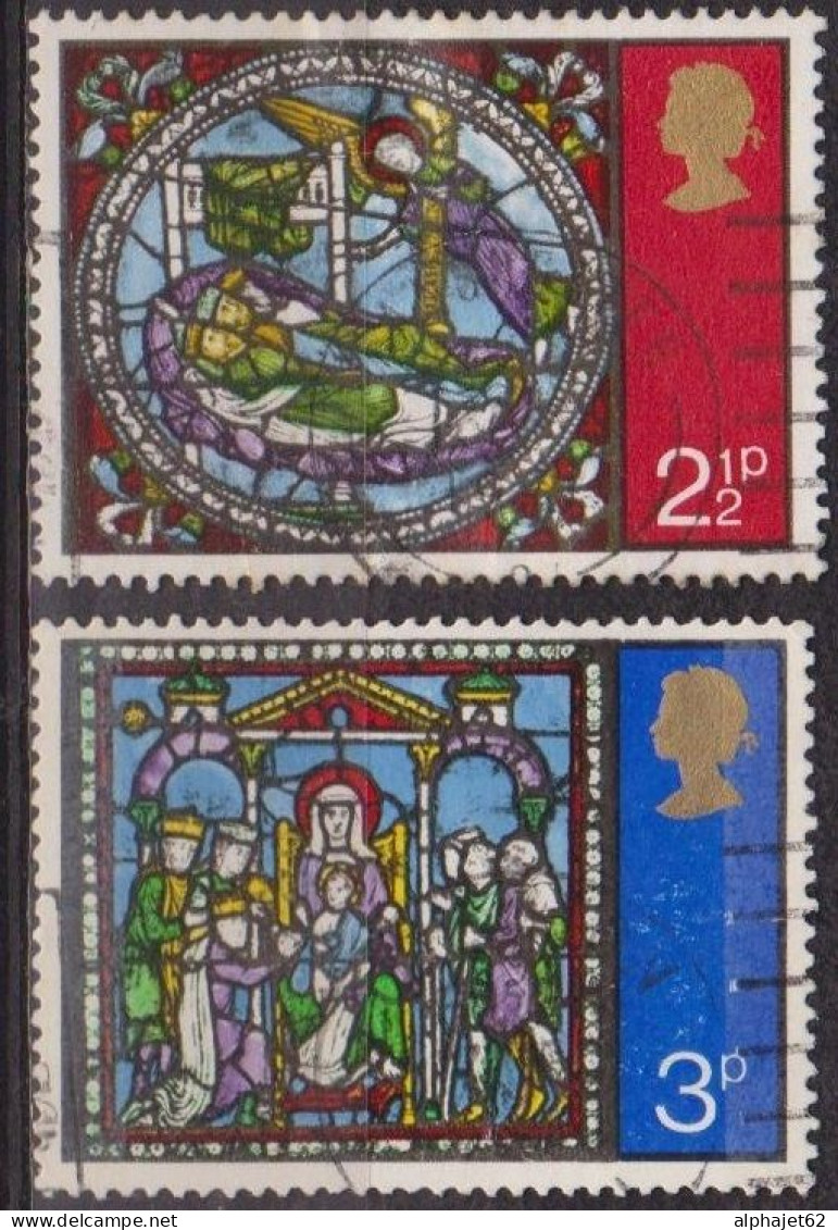 Vitraux De La Cathédrale De Canterbury - GRANDE BRETAGNE - Le Reve, L'adoration, Rois Mages - N° 650-651 - 1971 - Gebraucht