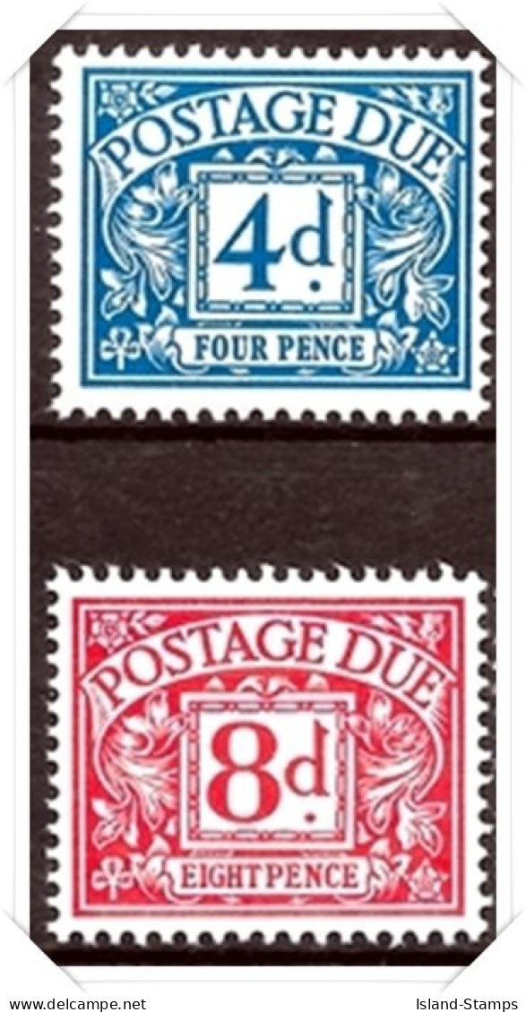 D75-76 1968 1969 No Watermark Postage Dues Set Of 2 Values Mounted Mint Hrd2d - Portomarken