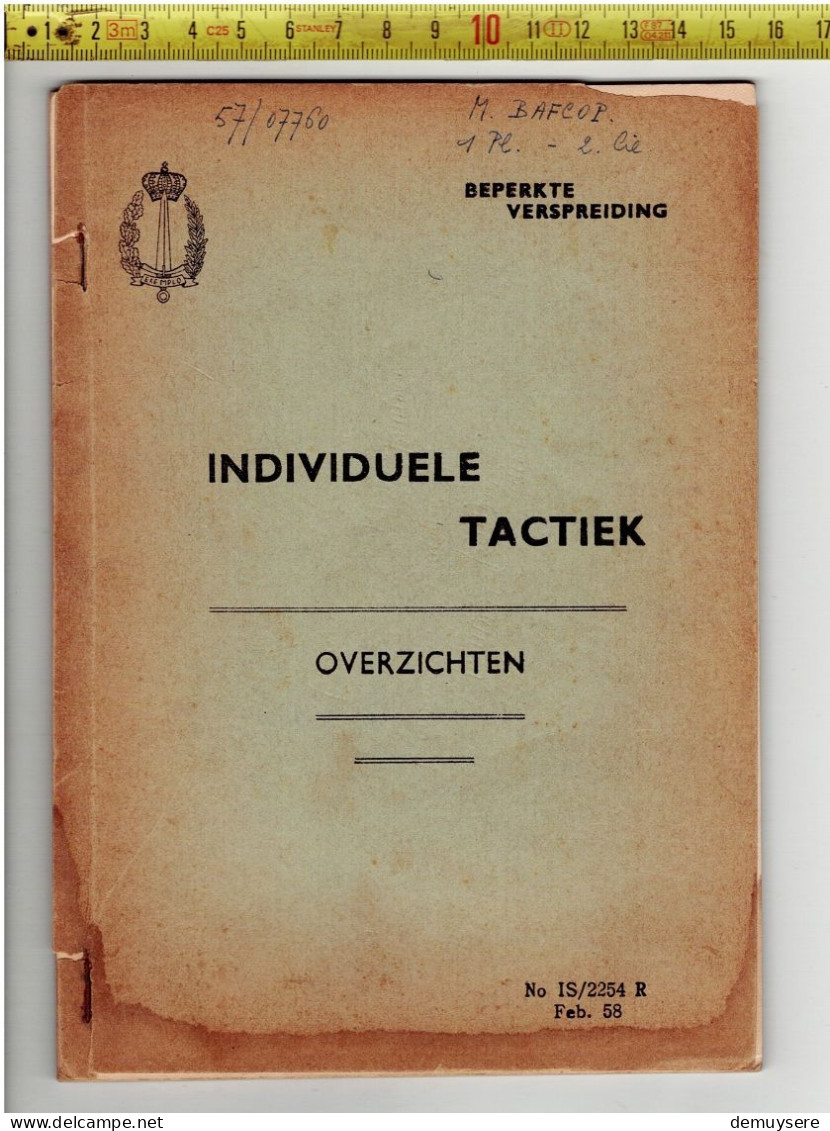 Lade H - Individuele Tactiek Overzicht N) IS/2254 R FEB 58 - BEPERKTE VERSPREIDING -V - Otros & Sin Clasificación