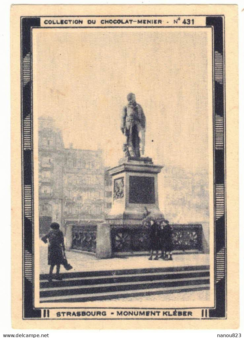 IMAGE CHROMO CHOCOLAT TABLETTES MENIER 431 BAS RHIN STRASBOURG MONUMENT HISTORIQUE GENERAL KLEBER HISTOIRE EMPIRE GRASS - Menier