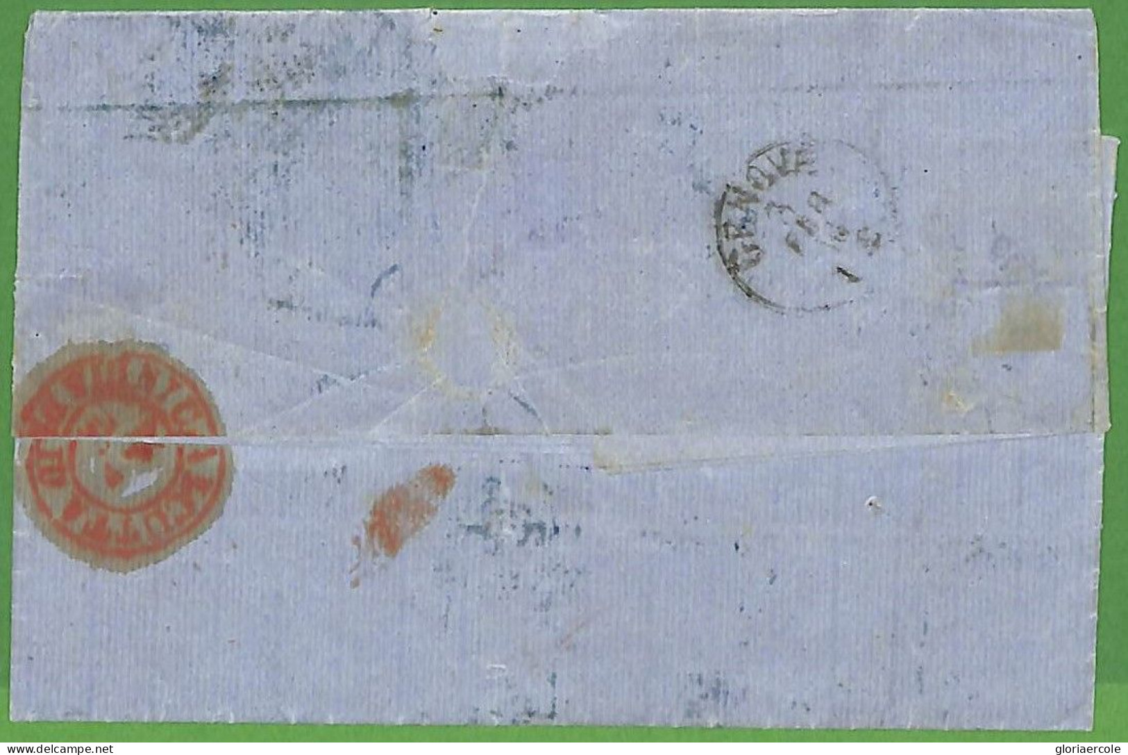 P0995 - INDIA - POSTAL HISTORY - QV 2 Colour Franking To Italy 1866  Via EGYPT - 1882-1901 Empire