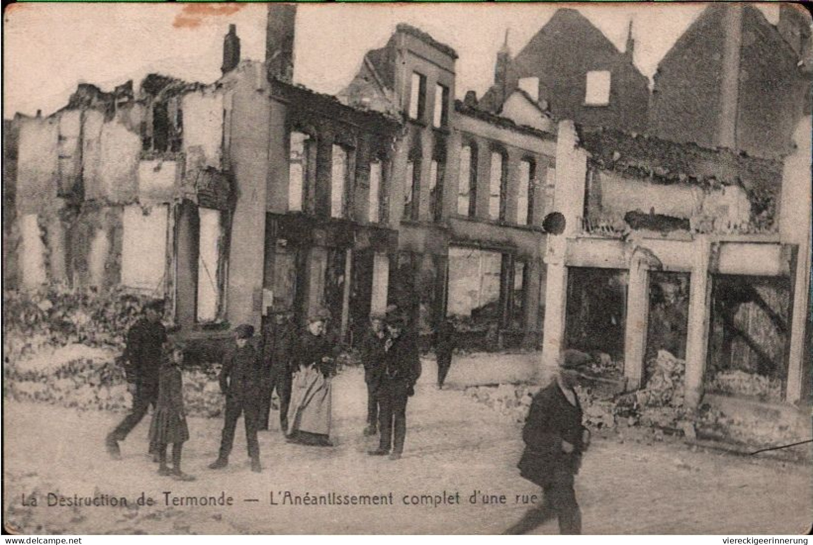 ! Ansichtskarte Termonde, Dendermonde, 1. Weltkrieg, Marine Feldpost Stempel, Ostflandern, Belgien - Dendermonde