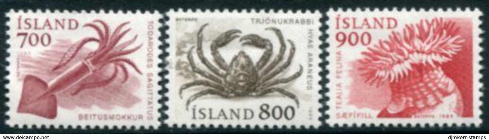 ICELAND 1985 Marine Fauna MNH / **.  Michel 636-38 - Neufs
