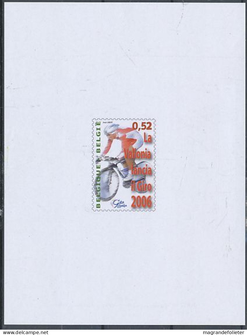 TIMBRE STAMP ZEGEL BELGIQUE PROJET NON ADOPTE GIRO ITALIA 2006 NA 17 EN FRANCAIS - Non-adopted Trials [NA]