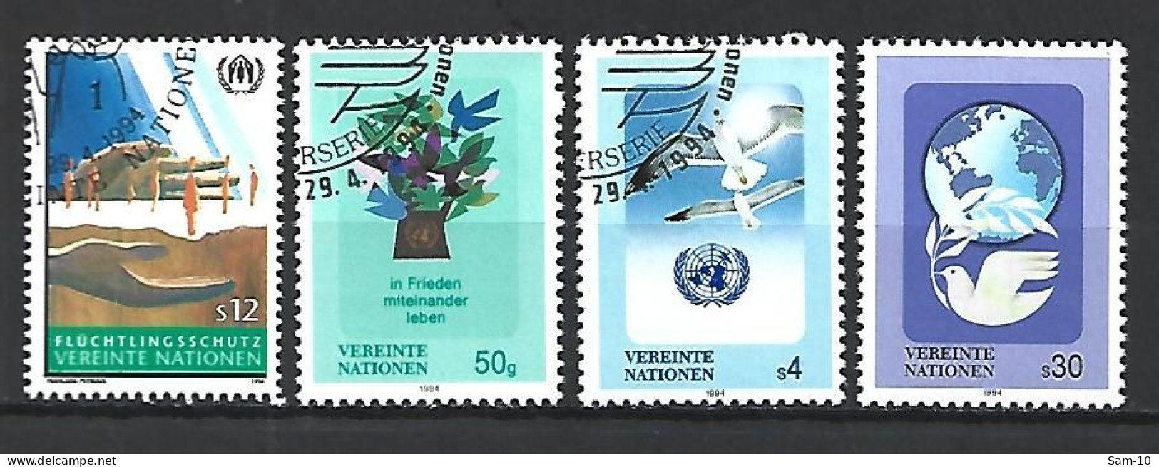 Timbres Nations-Unies Vienne Oblitéré N 186 / 188 + 189 ** - Gebraucht