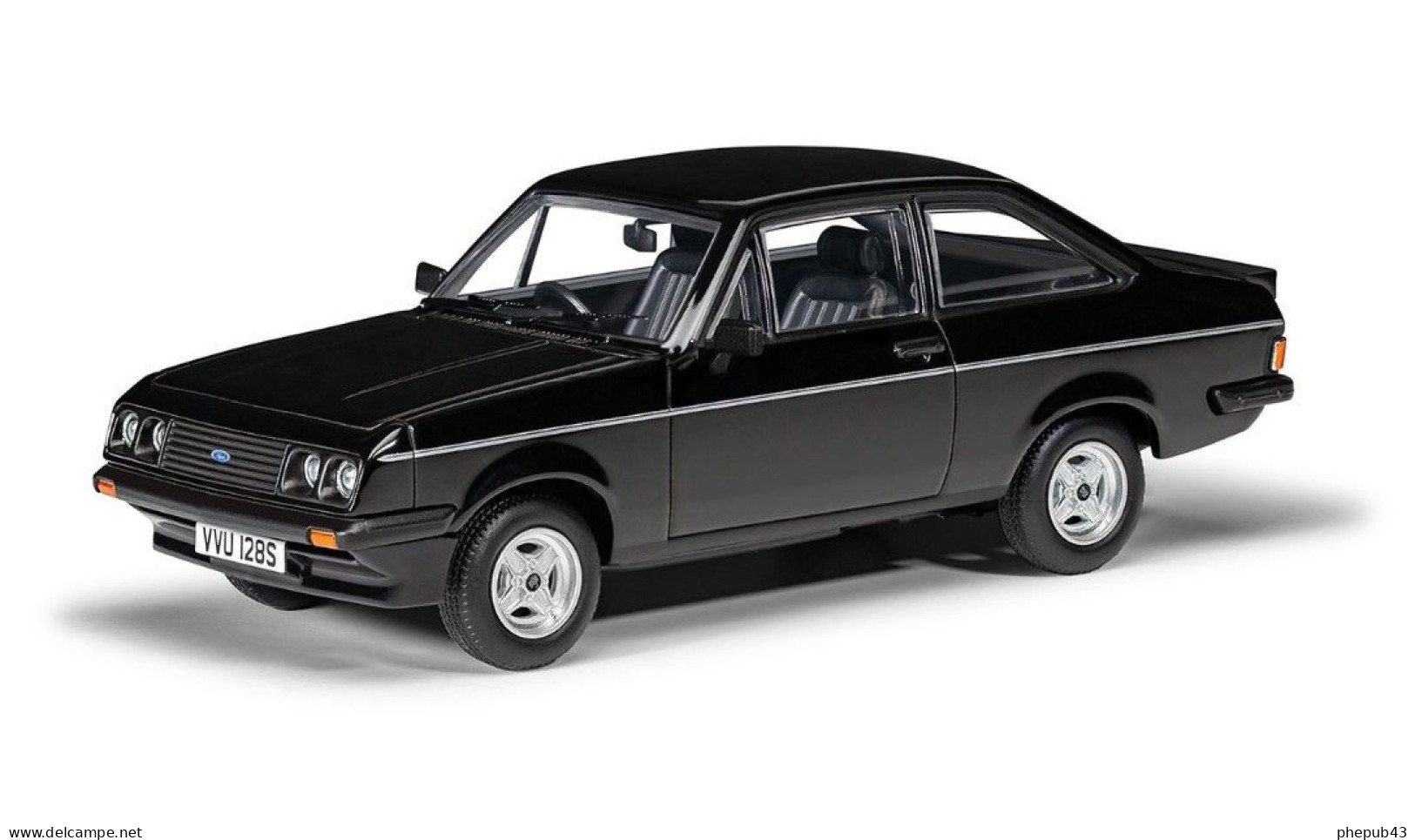 Ford Escort MK II RS 2000 - Black - Corgi (Vanguards) - Corgi Toys