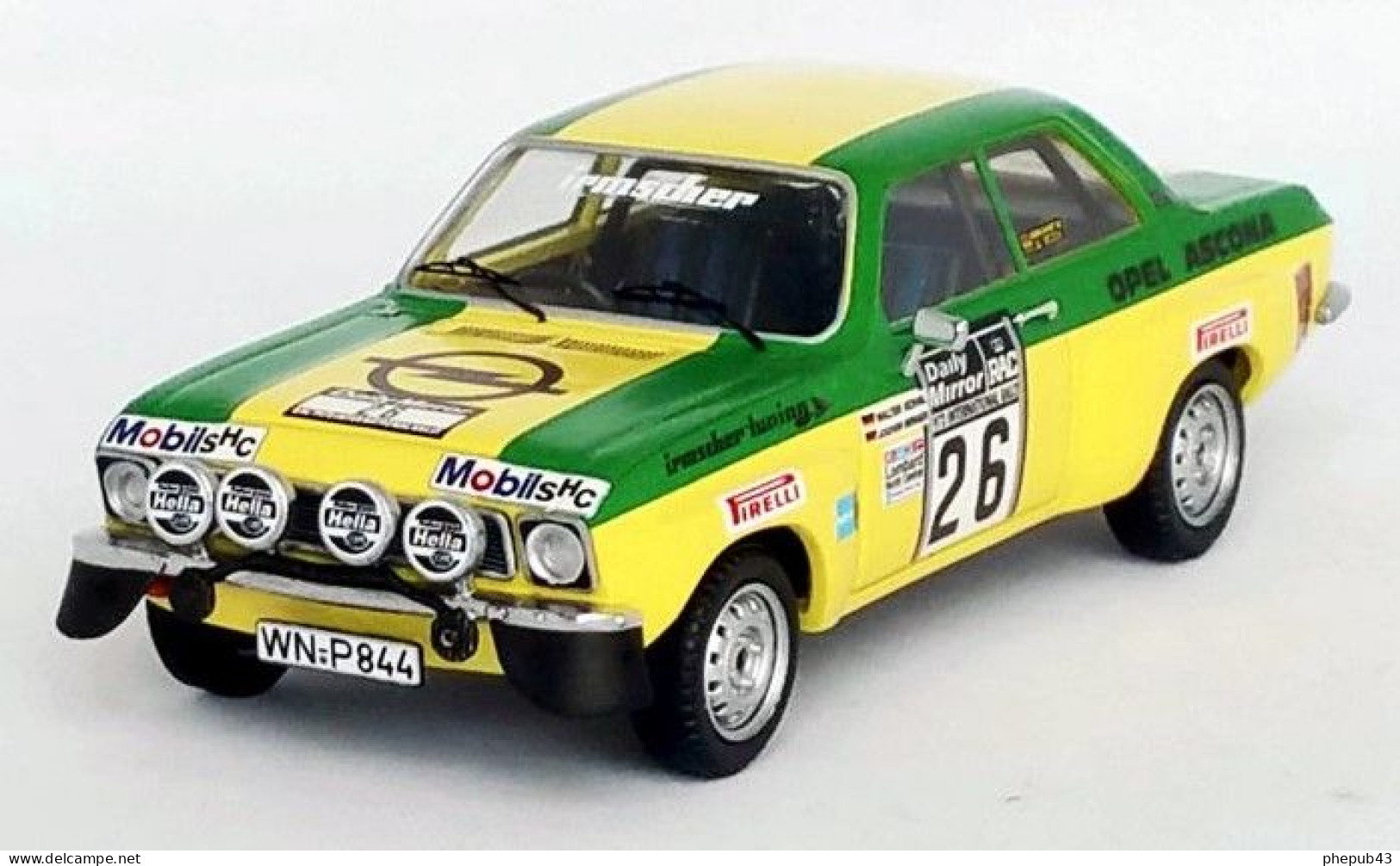 Opel Ascona A - RAC Rally 1973 #26 - Walter Röhrl/Jochen Berger - Troféu - Trofeu