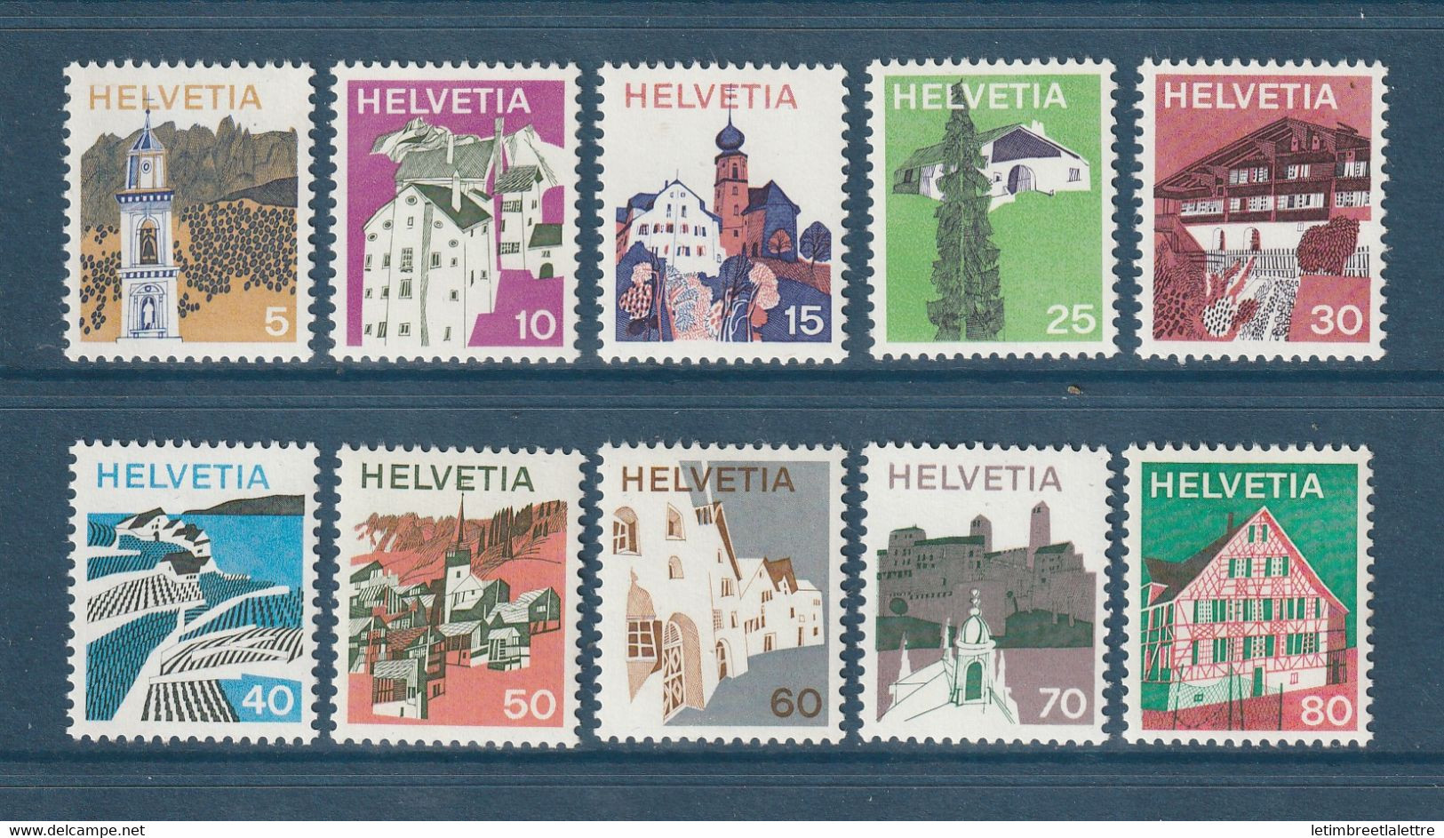 Suisse - YT N° 933 à 942 ** - Neuf Sans Charnière - 1973 - Unused Stamps