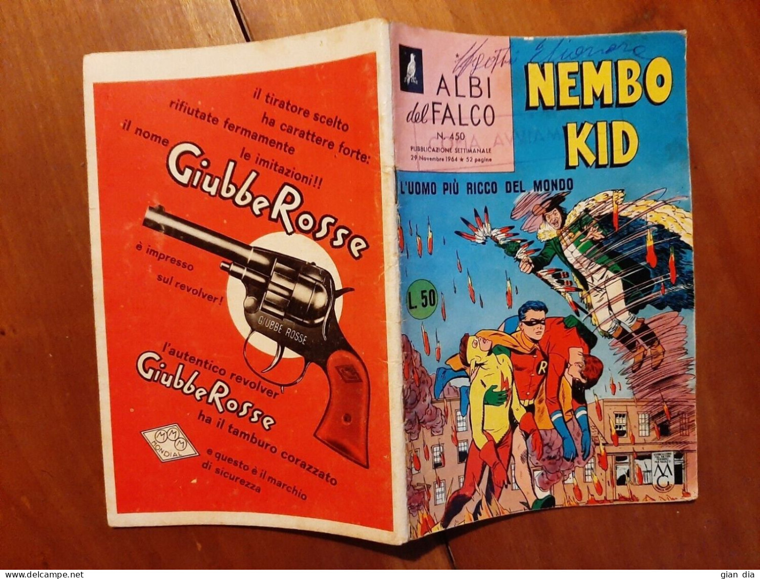 ALBI DEL FALCO NEMBO KID Ed.Mondadori: Numero 450 Del 29.11.64. Buono. - Prime Edizioni