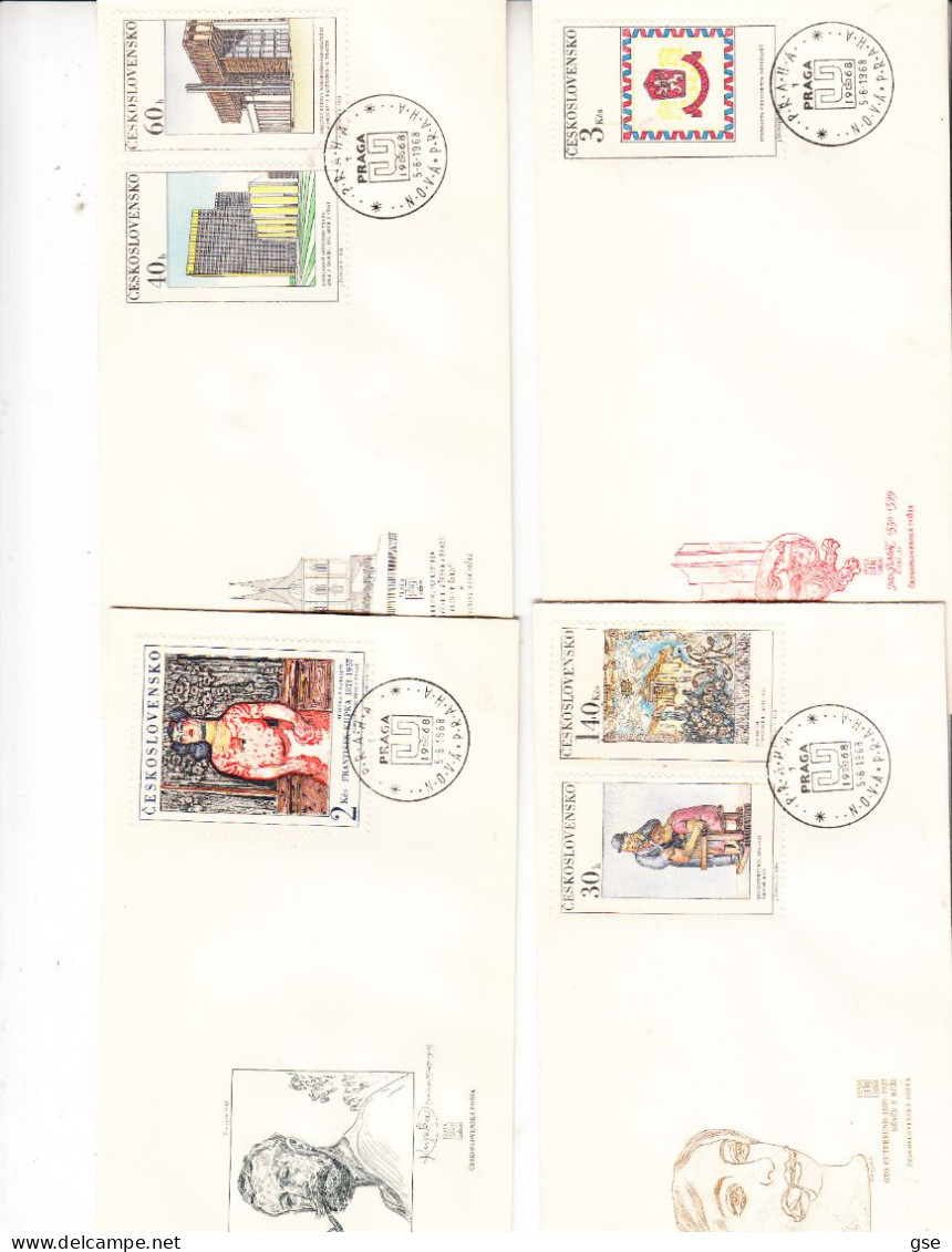 CECOSLOVACCHIA 1968 - Yvert  1641/6 - Expo - Storia Postale