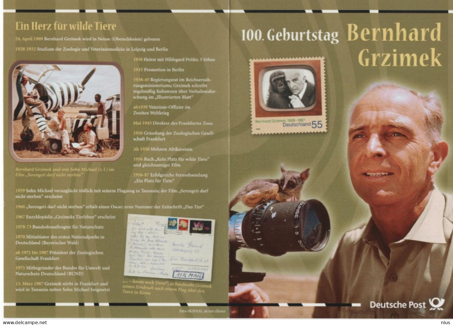 Germany Deutschland 2009 Berhard Grzimek, German Zoo Director, Zoologist, Giraffe Monkey Fauna, TV Television, Berlin - 2001-2010