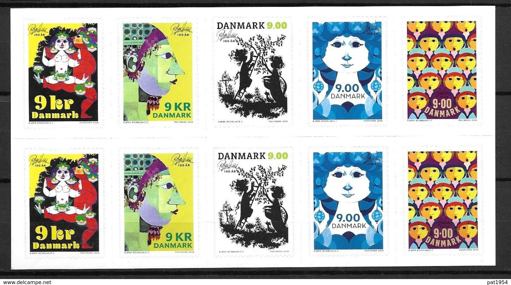 Danemark 2018 Carnet C1894 Neuf Dessins De Björn Wiinblad - Booklets