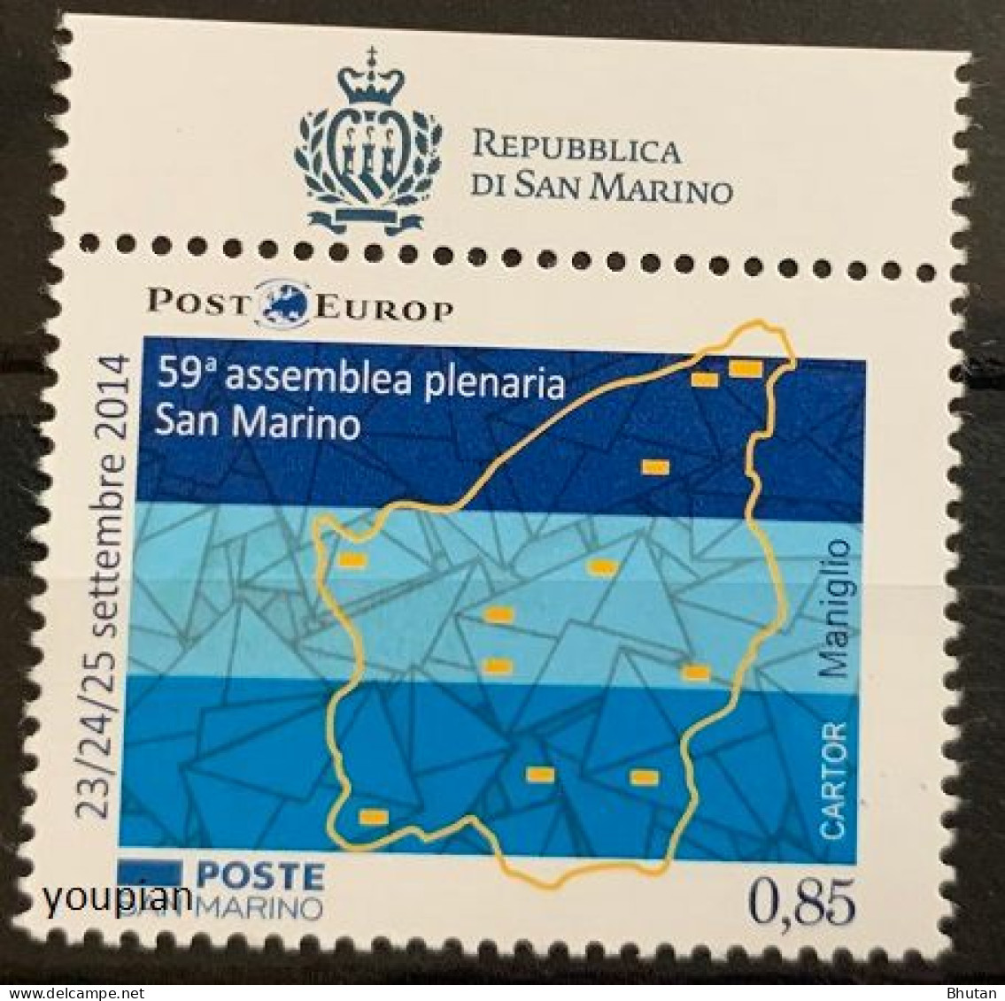 San Marino 2014, Assembly Of Post Europe, MNH Single Stamp - Unused Stamps