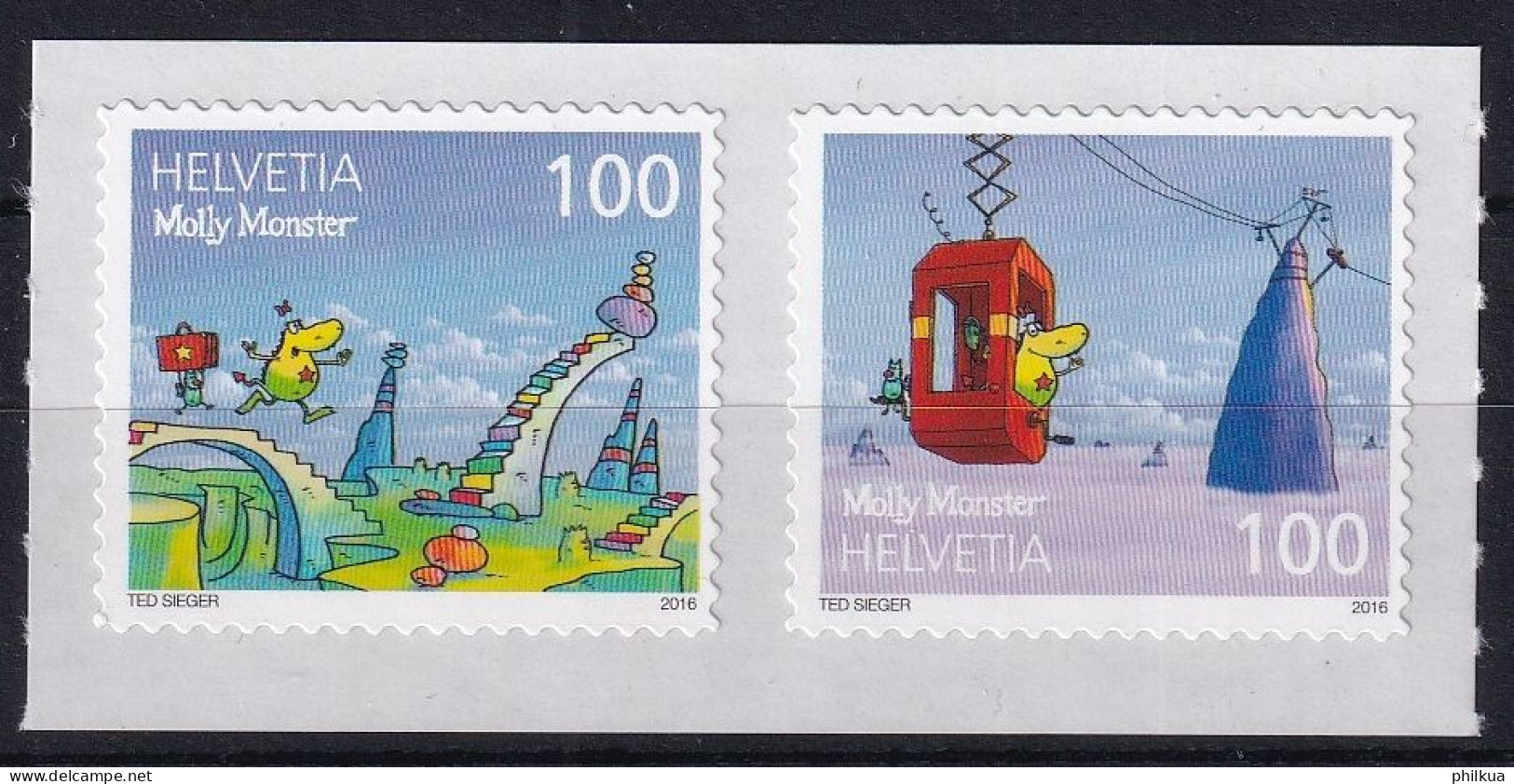 Zumst.1582-1583 /   MiNr. 2435 - 2436 Schweiz       2016, 3. März. Molly Monster Postfrisch/**/MNH - Unused Stamps