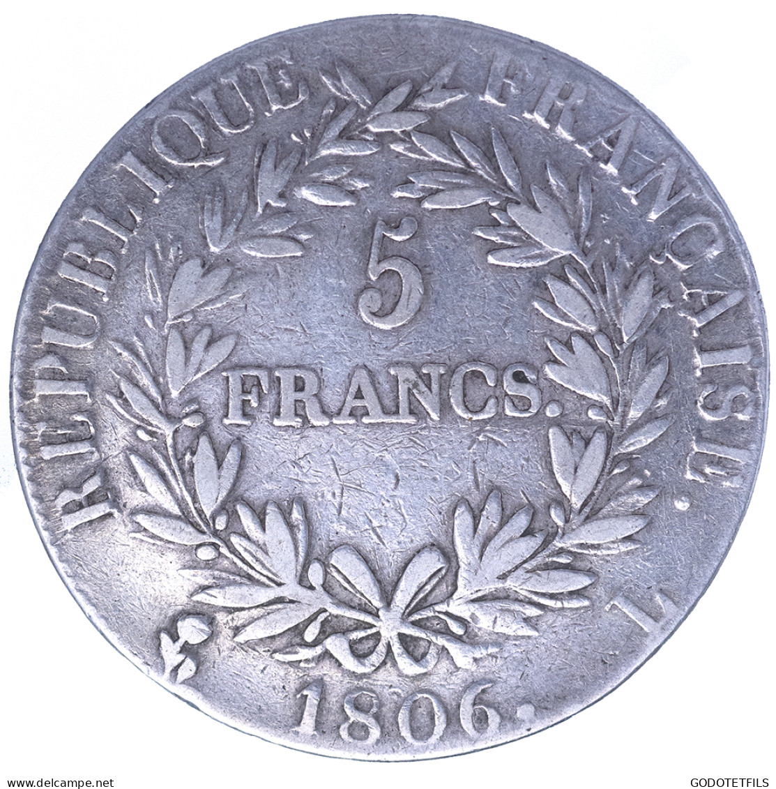 Premier Empire- 5 Francs Napoléon Ier Tête Nue  1806 Bayonne - 5 Francs